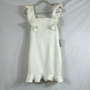 Bardot Ashley Frill Dress Size 6 NWT Ivory